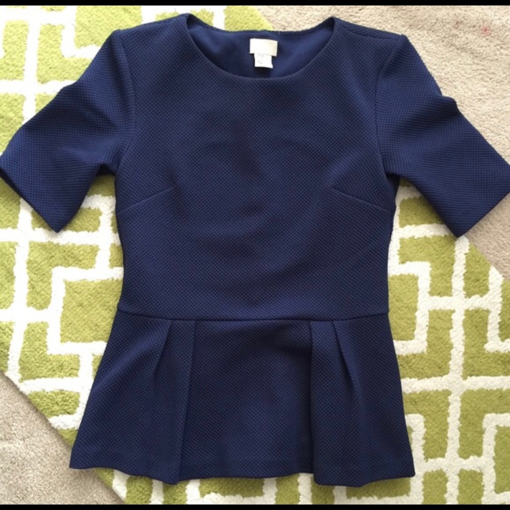 Navy blue H&M peplum top